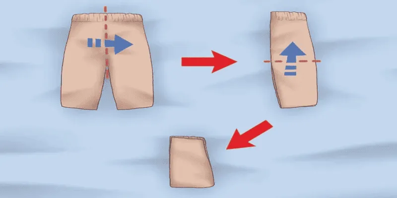 Cách gấp quần sơ sinh